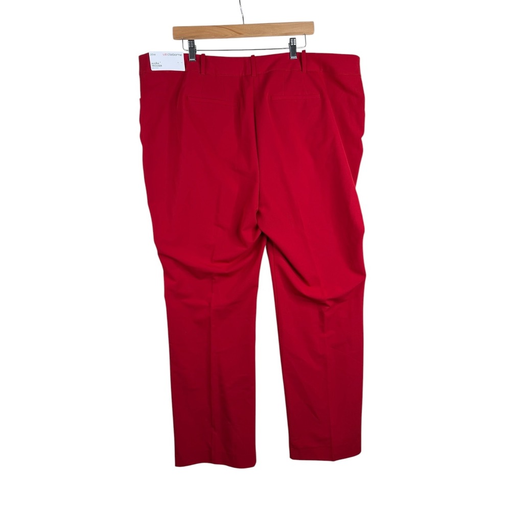 NWT Liz Claiborne Audra Mid-Rise Trouser Size 20W Rumba Red - Picture 2 of 11